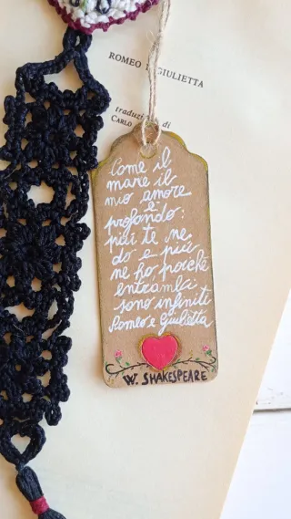 Segnalibro Romeo e Giulietta fatto a mano