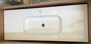 Lavabo 120cm 1 poza blanco brillo