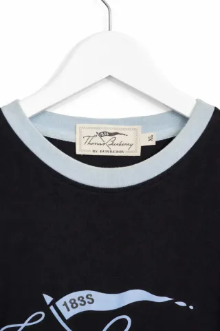 Camiseta Thomas Burberry Negra Talla xl vintage