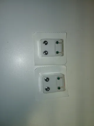 Pendientes May Green Diamond Acero 0,8mm