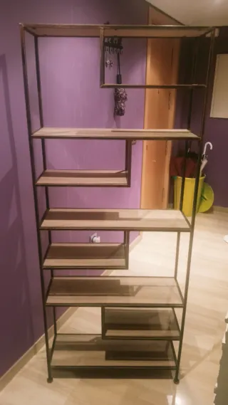 Estantería metálica y madera de 1'72  x 70