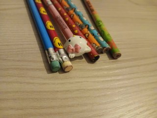 Set 7 Matite Colorate con Gommini