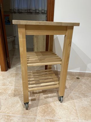 BEKVÄM Carrito, abedul, 58x50 cm