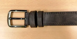 Elegante Cinturón Piel Hombre Clásico 120cm