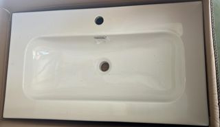 Lavabo 80cm Blanco Brillo Porcelana