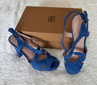 Sandalias azulón ante