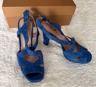 Sandalias azulón ante