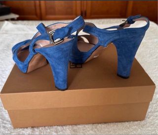 Sandalias azulón ante