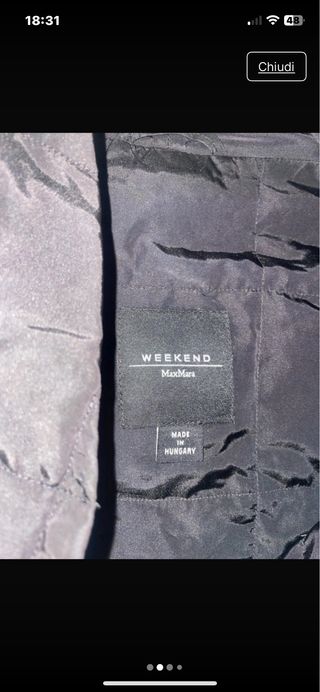 Max Mara Piumino Nero Taglia 48