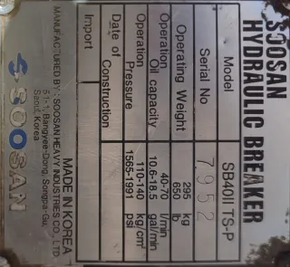 Martillo Hidráulico para Mixta