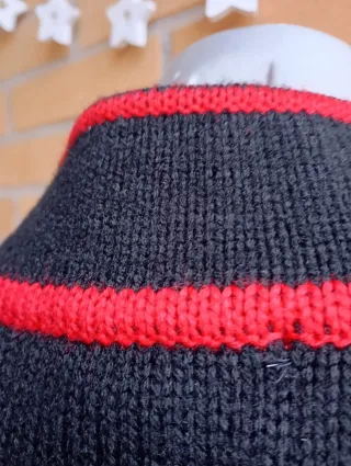 Chaleco estilo asiático negro y rojo