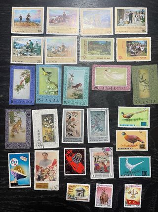 Lote sellos Corea del Norte y Sur