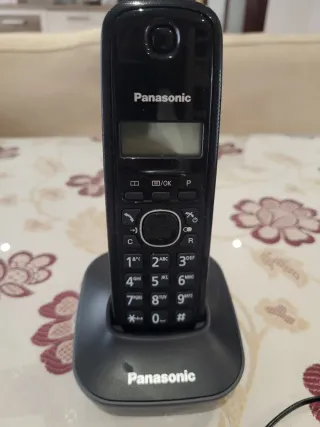 Teléfono fijo Panasonic negro