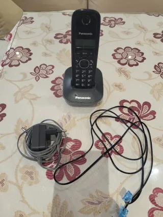 Teléfono fijo Panasonic negro