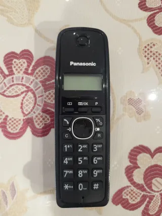Teléfono fijo Panasonic negro