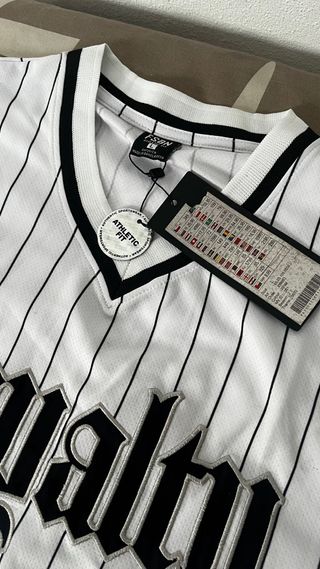 Camiseta Béisbol FSBN Rayas Negras Blancas