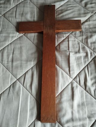 Grande Crucifixo em Madeira Antigo