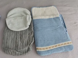 Dos Sacos para bebé de punto y borreguito