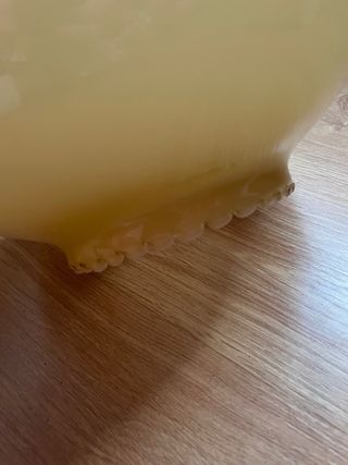 Lámpara Vintage Amarilla Cristal Metal