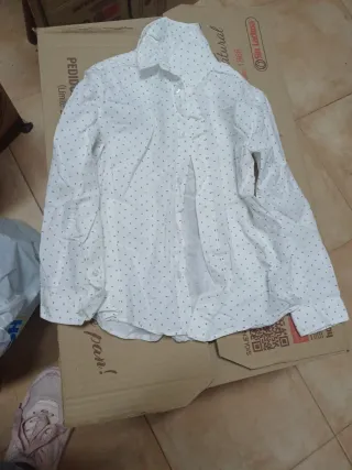 Camisa blanca estampada niño