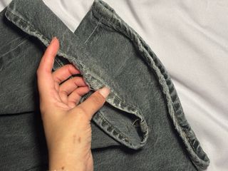 Pantalón vaquero recto Zara gris