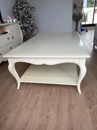 Mesa de centro madera maciza 140x90