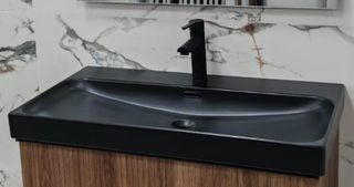 Lavabo de diseño negro mate 100cm