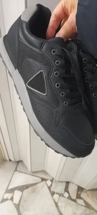 Sneakers Flair Pelle N46 Nero/Grigio