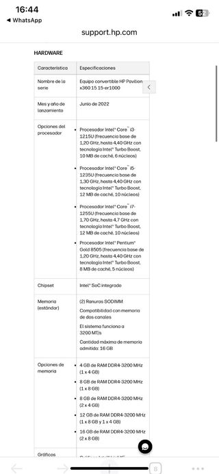 Portátil HP Pavilion Plata