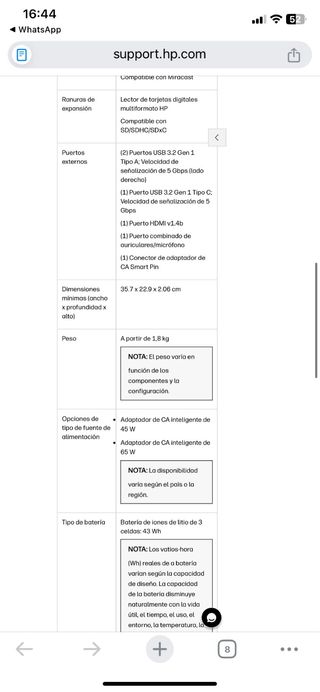 Portátil HP Pavilion Plata