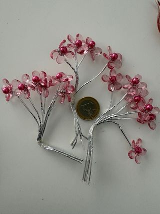 Lote aplicaciones decorativas flores y bayas