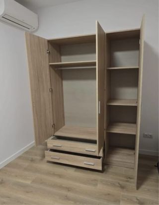 Armario modular madera color beige/marrón