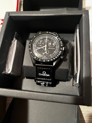 Swatch X omega moonphase black