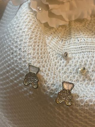 Pendientes Ositos San Valentín Chapados