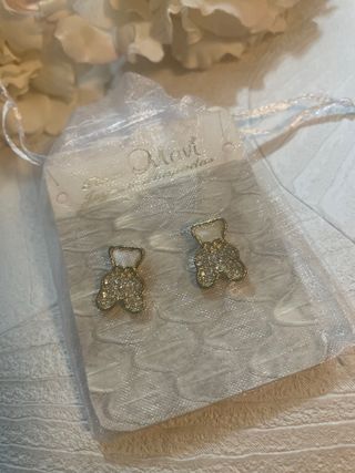 Pendientes Ositos San Valentín Chapados
