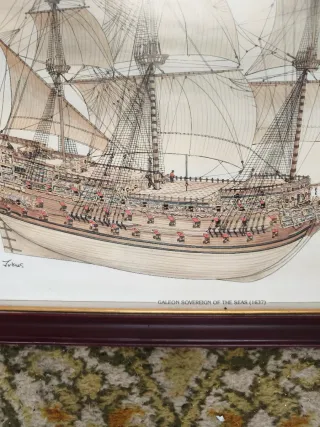 3 Cuadros Barcos Antiguos