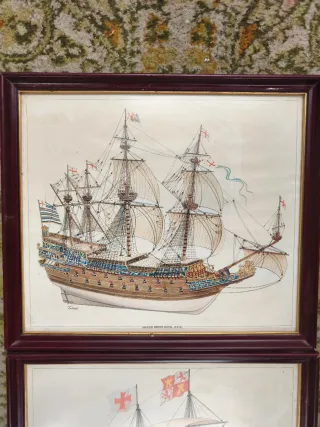 3 Cuadros Barcos Antiguos