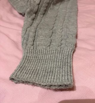 Jersey corto gris tejido trenzado