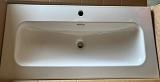 Lavabo 100cm Blanco Brillo Porcelana