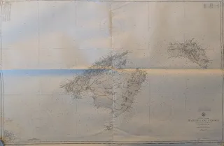 Carta náutica antigua Mallorca y Menorca