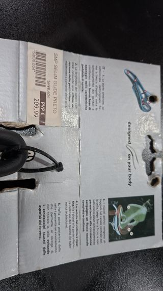 Selim SMP Glider Pele Preto Novo 266x136mm