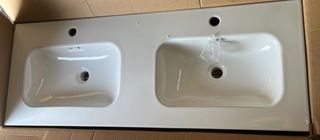 Lavabo doble 120cm porcelana