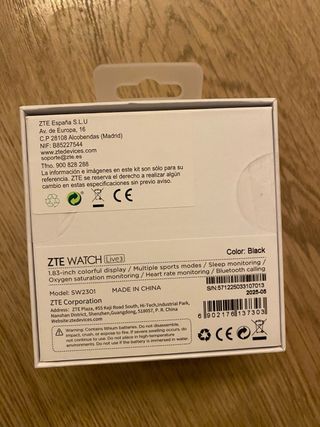 Smartwatch ZTE Watch Live 3 Negro