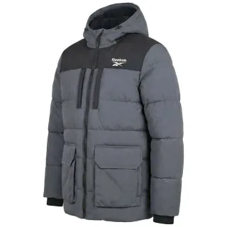 Reebok Parka Puffer Chaquetón Gris Hombre