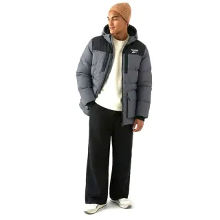 Reebok Parka Puffer Chaquetón Gris Hombre
