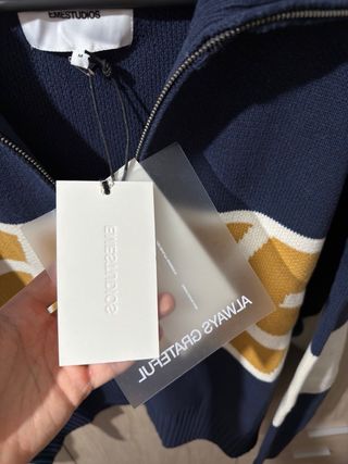 Eme Studios Thrill Amarillo Azul Knit Jersey Zip