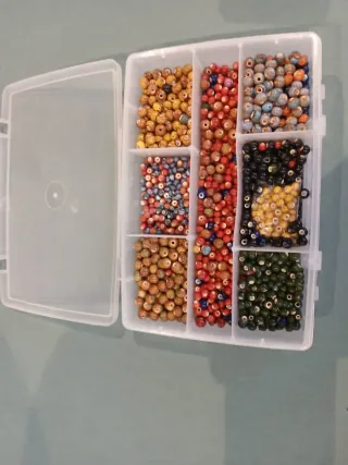 Lote piezas cerámica redondas multicolor