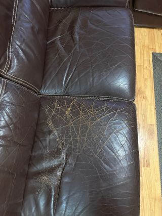URGE Sofá de piel cuero marrón 2 y 3 plazas