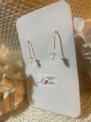 Pendientes Turcos Dorados con Piedra Verde