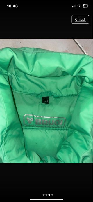Piumino Brugi Verde Taglia M